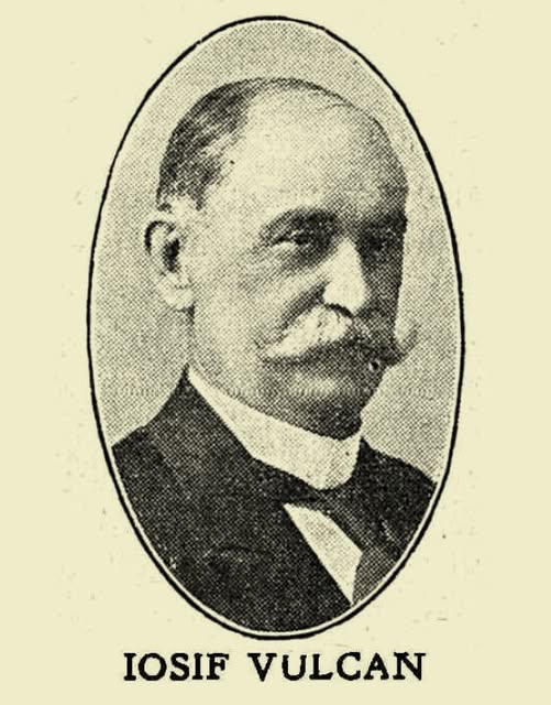 Iosif Vulcan, portret oval reprodus în presa de epocă
