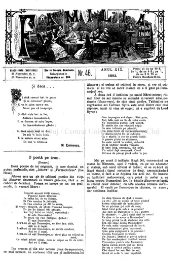 „Și dacă” — «Familia», 1883